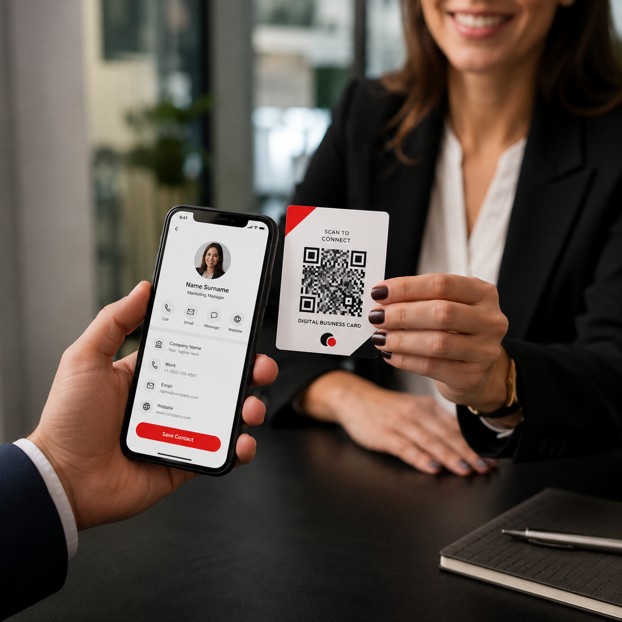 Man handing out Business Card